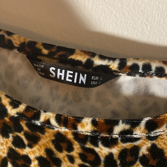 Shein Leopard Print Crop Top - Picture 3 of 4